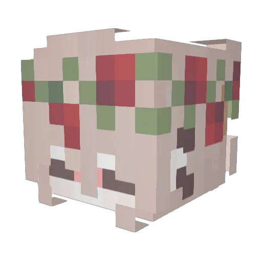 LiiXQ Minecraft avatar head, 3D render