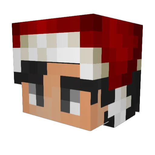 LiiamPvP Minecraft avatar head, 3D render
