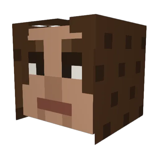 Liihdan Minecraft avatar head, 3D render
