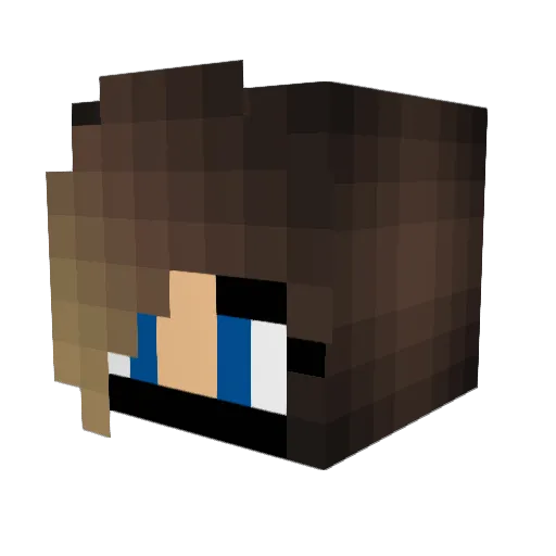 Liihes Minecraft avatar head, 3D render