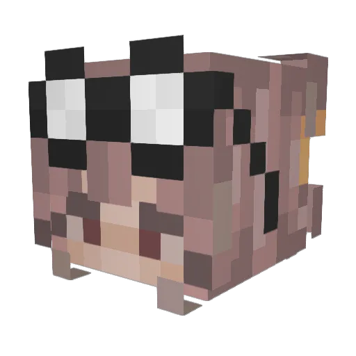 Liiicha Minecraft avatar head, 3D render