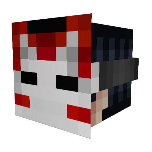 LiilBucket Minecraft avatar head, 3D render
