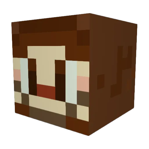 Liilaay Minecraft avatar head, 3D render