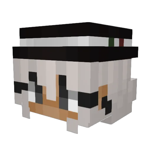 Liiluu Minecraft avatar head, 3D render