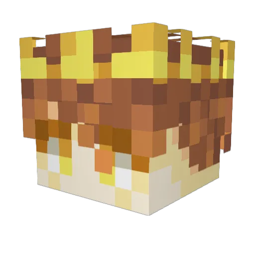 LiinStar Minecraft avatar head, 3D render
