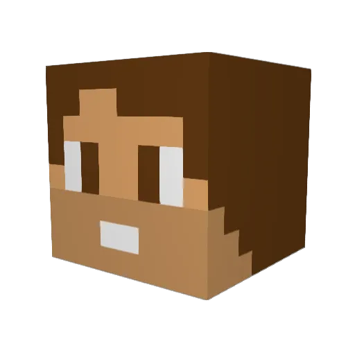 Liinvid Minecraft avatar head, 3D render