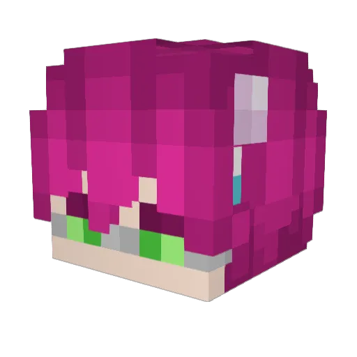 Liisalissu Minecraft avatar head, 3D render