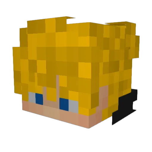 Liiyum Minecraft avatar head, 3D render
