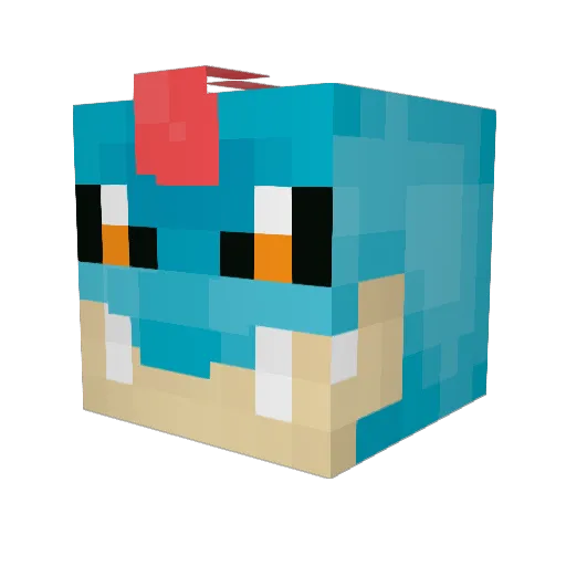 Liizaardon Minecraft avatar head, 3D render
