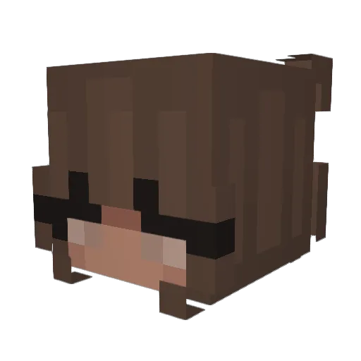 Lijac Minecraft avatar head, 3D render