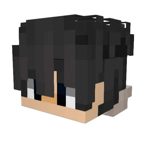 Lijex Minecraft avatar head, 3D render