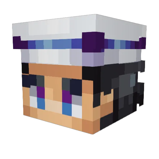 LikLua Minecraft avatar head, 3D render