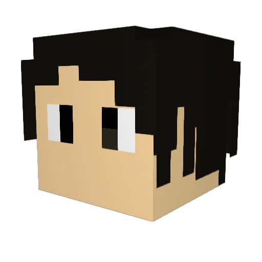 Lik_He Minecraft avatar head, 3D render