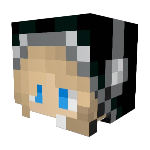 LikaPower Minecraft avatar head, 3D render