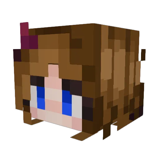 Likachan57 Minecraft avatar head, 3D render