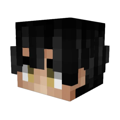 Likaim Minecraft avatar head, 3D render