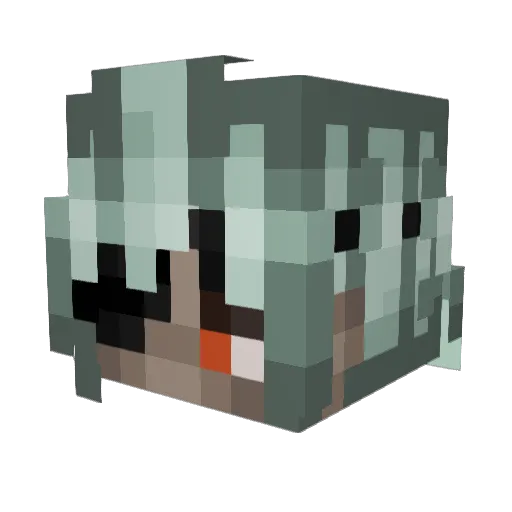 Likanios Minecraft avatar head, 3D render