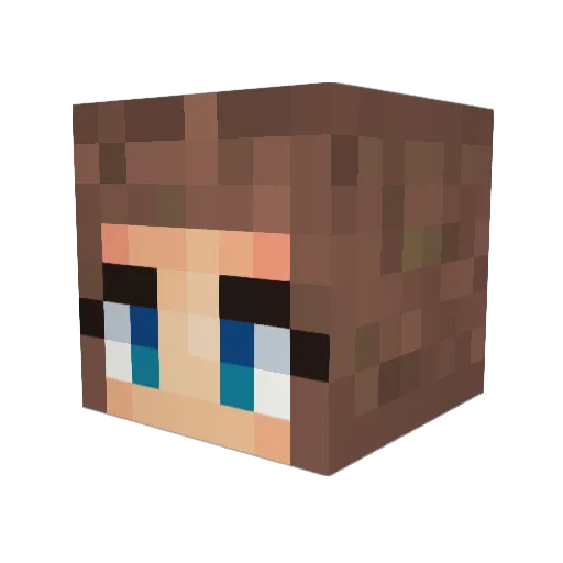 Likdoos Minecraft avatar head, 3D render