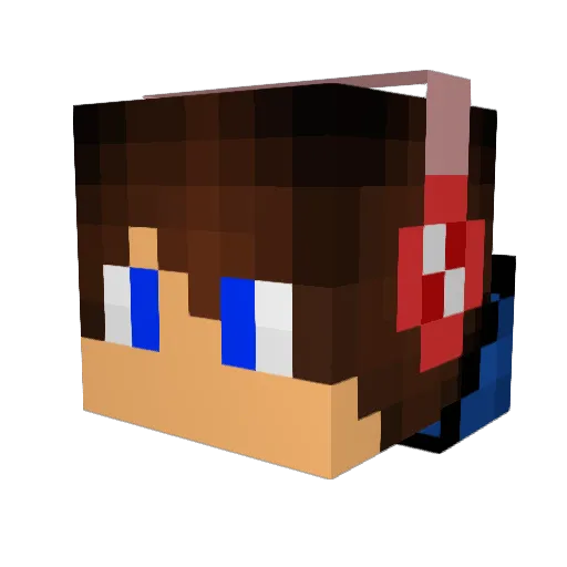 LikeALegend Minecraft avatar head, 3D render