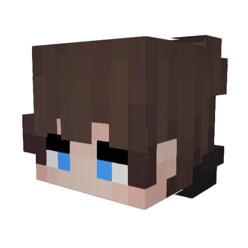 LikeAsher Minecraft avatar head, 3D render