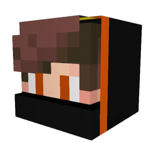 LikeCarlo Minecraft avatar head, 3D render
