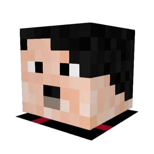 LikeCookisGirl Minecraft avatar head, 3D render