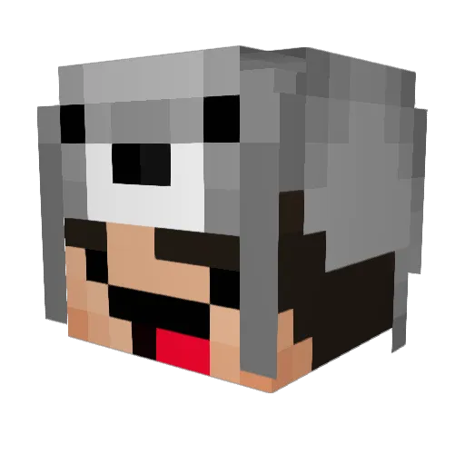 LikeFxnnMagTTT Minecraft avatar head, 3D render