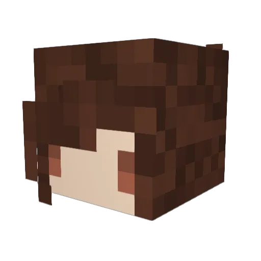 LikeHotPot Minecraft avatar head, 3D render