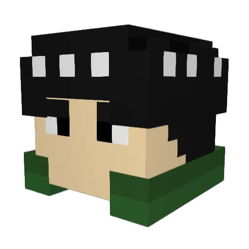 LikeMyName Minecraft avatar head, 3D render