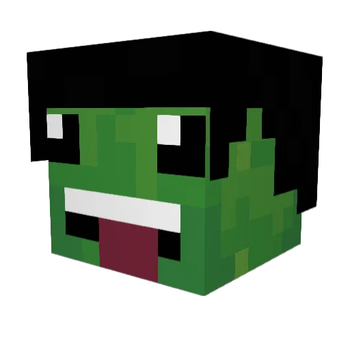 LikePhamtom Minecraft avatar head, 3D render