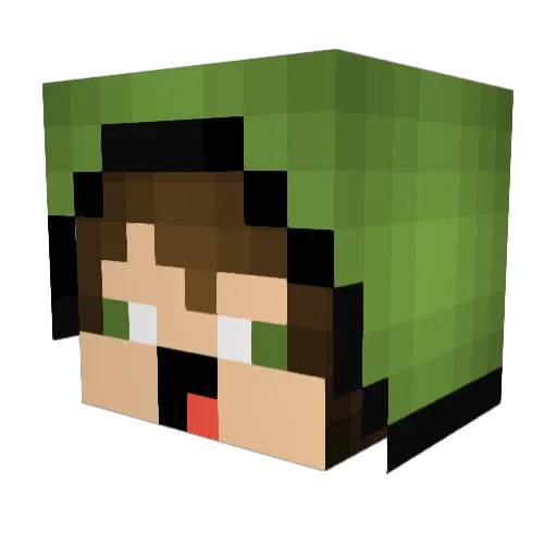 LikeRedox Minecraft avatar head, 3D render