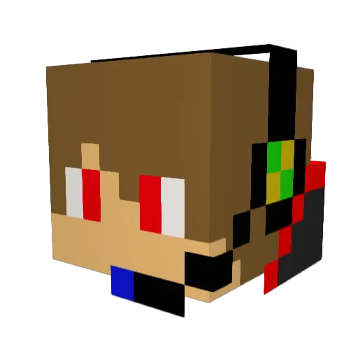 Like_0616 Minecraft avatar head, 3D render