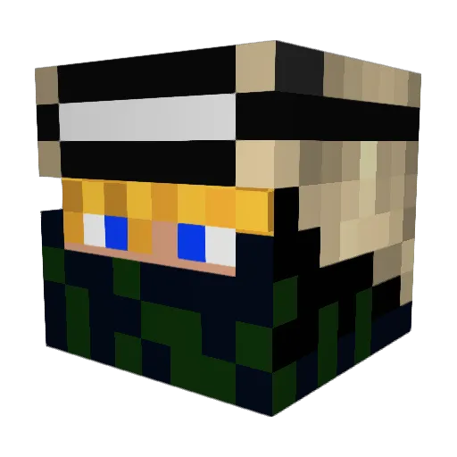 Like_a_bass__1 Minecraft avatar head, 3D render