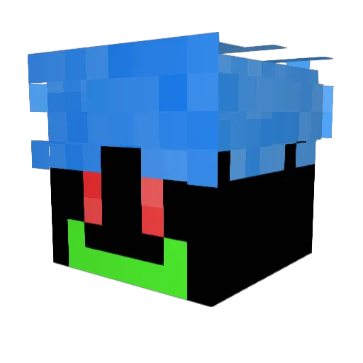 Like_gold Minecraft avatar head, 3D render