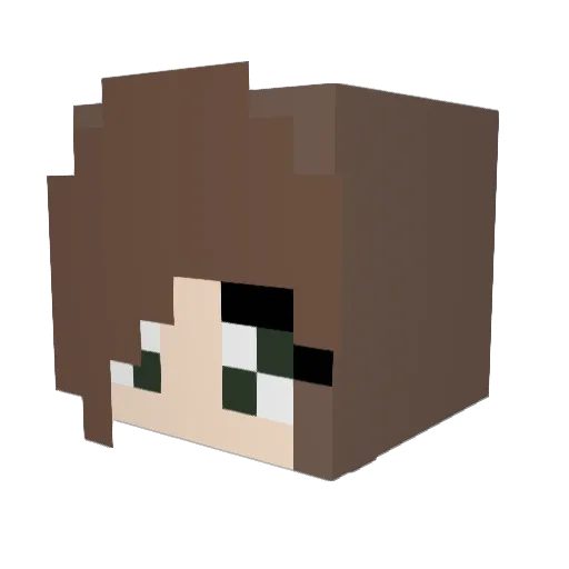 Likeaaa Minecraft avatar head, 3D render