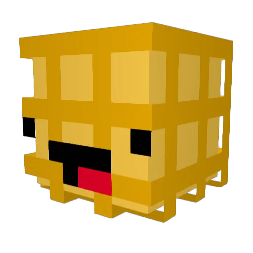 Likeeatwaffle Minecraft avatar head, 3D render