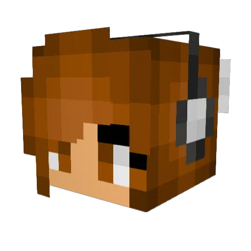 Likekitty Minecraft avatar head, 3D render