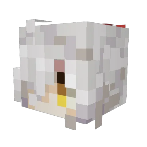 LikelyUrMom Minecraft avatar head, 3D render