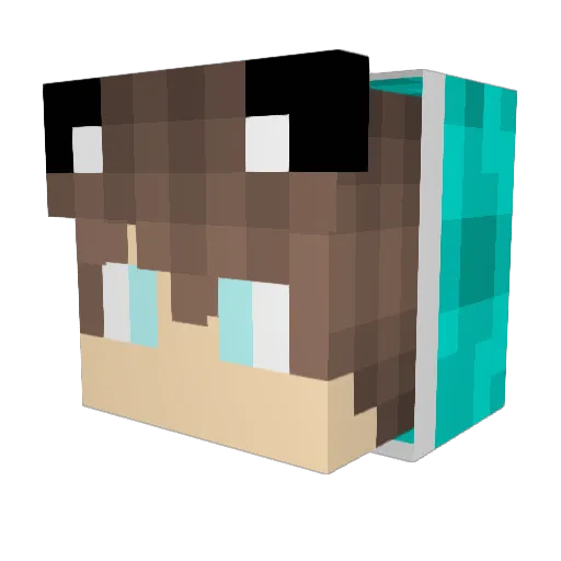 Liker212 Minecraft avatar head, 3D render