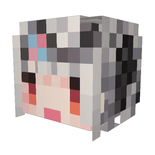 Likestrash Minecraft avatar head, 3D render