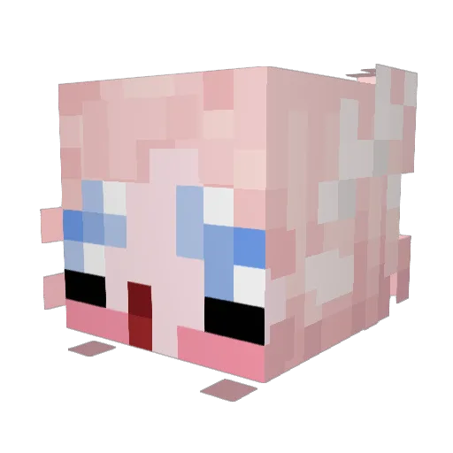 Likinea Minecraft avatar head, 3D render
