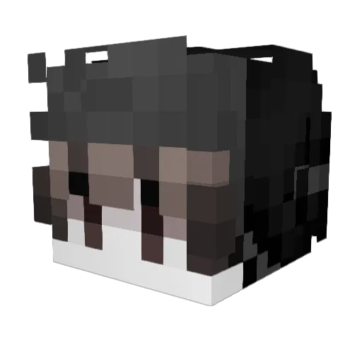 LikingGold Minecraft avatar head, 3D render