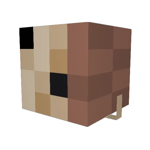 Likor Minecraft avatar head, 3D render
