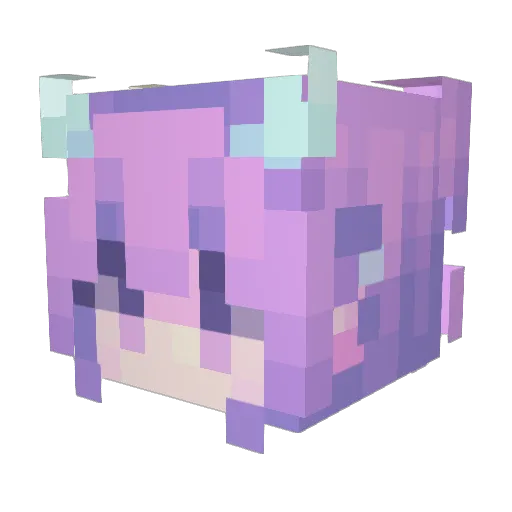 Likori Minecraft avatar head, 3D render