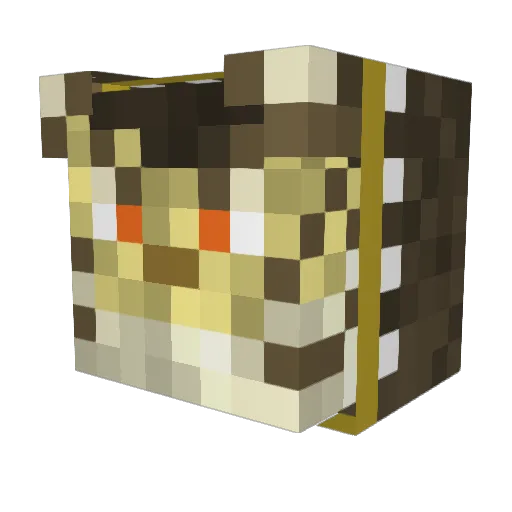 Likuzel Minecraft avatar head, 3D render