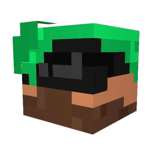 Likylove Minecraft avatar head, 3D render