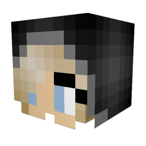 Lil3hPad Minecraft avatar head, 3D render
