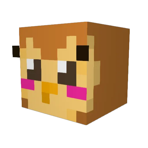 LilAngelYT10 Minecraft avatar head, 3D render