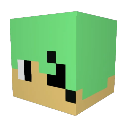 LilAnju Minecraft avatar head, 3D render