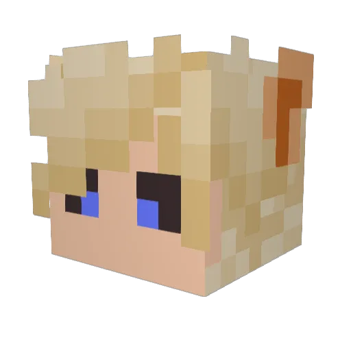 LilAutumnFox Minecraft avatar head, 3D render
